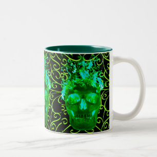 Caneca De Café Em Dois Tons Canhão Verde Flame