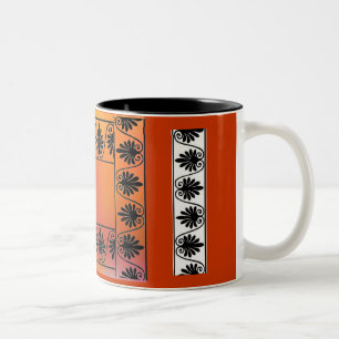 Caneca De Café Em Dois Tons Canhão Vermelho e Laranja