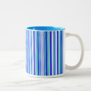 Caneca De Café Em Dois Tons Canhão Vertical Verde Azul