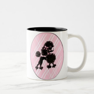 Caneca De Café Em Dois Tons caniche preta