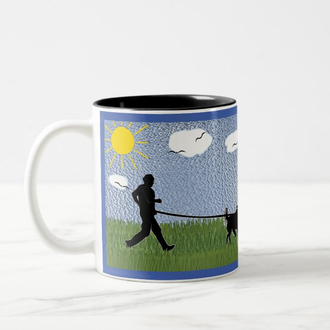 Caneca De Café Em Dois Tons Canicross - Off the Path (Esquerda)