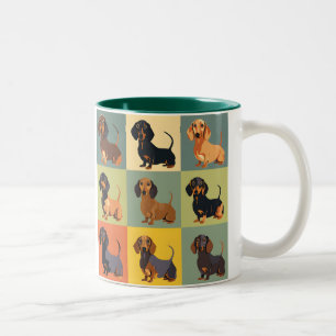 Caneca De Café Em Dois Tons Canino de Dachshund