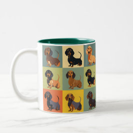 Caneca De Café Em Dois Tons Canino de Dachshund