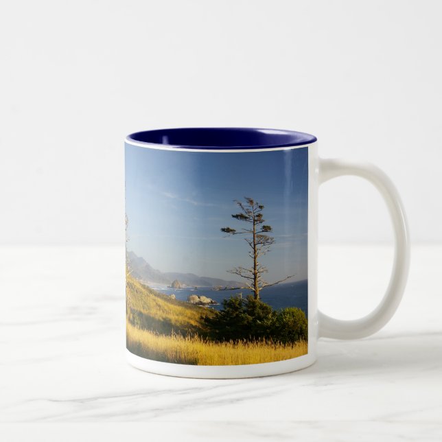Caneca De Café Em Dois Tons Cannon Beach, Oregon (Direita)