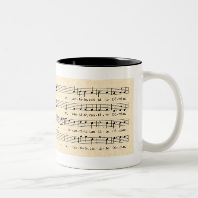Caneca De Café Em Dois Tons Cantate Domino Mug (Direita)