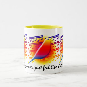 CANECA DE CAFÉ EM DOIS TONS CANTE, CANTE, CANTE
