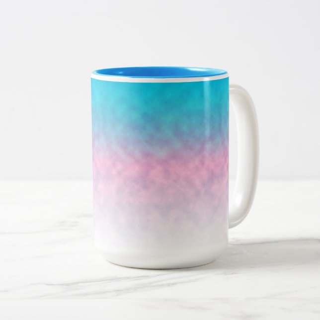 Caneca De Café Em Dois Tons Canto de Lavagem Celeste (Frente Esquerda)