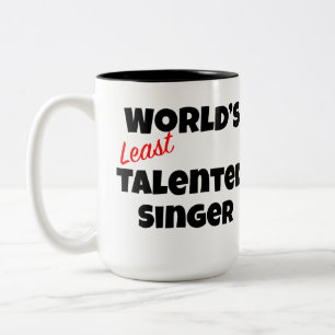 Caneca De Café Em Dois Tons Cantor Menos Talentoso do Mundo