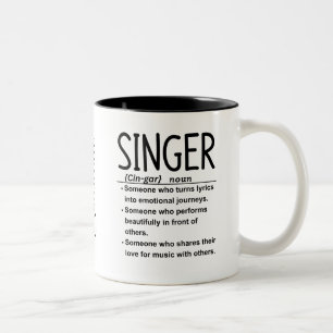 Caneca De Café Em Dois Tons Cantora