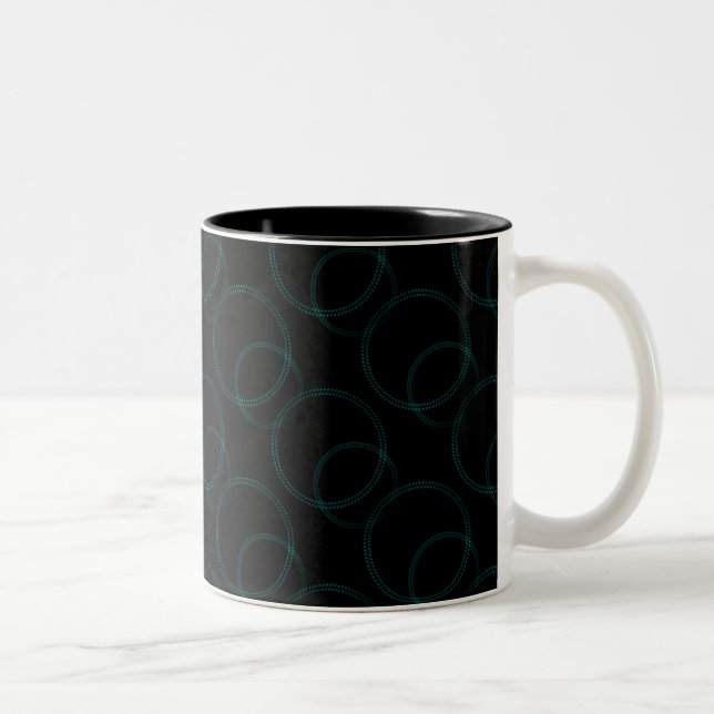 Caneca De Café Em Dois Tons Canuca de Vibração do Alto, Turquesa (Direita)