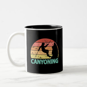 Caneca De Café Em Dois Tons Canyoning Canyononeer Rappeling Canyoneering