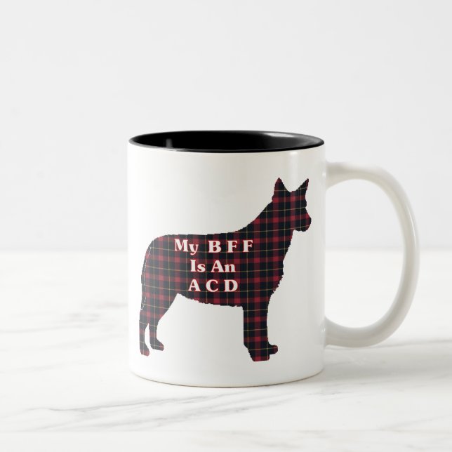 Caneca De Café Em Dois Tons Cão-BFF (BFF Mug) (Direita)