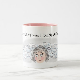 Caneca De Café Em Dois Tons Cão Cérebro Menopause Mug
