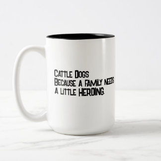 Caneca De Café Em Dois Tons Cão-De-Bovinos Que Herdam Coffee Mug