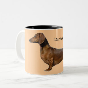 Caneca De Café Em Dois Tons Cão-de-cajado-marrom-bonito