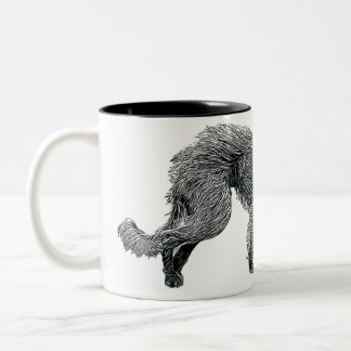 Caneca De Café Em Dois Tons Cão-De-Ovos-De-Bedlington