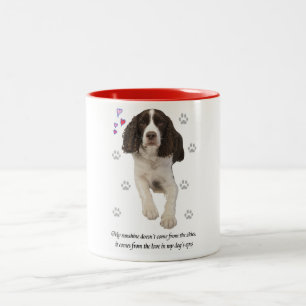 Caneca De Café Em Dois Tons Cão do Spaniel de Springer inglês
