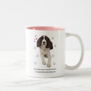 Caneca De Café Em Dois Tons Cão do Spaniel de Springer inglês