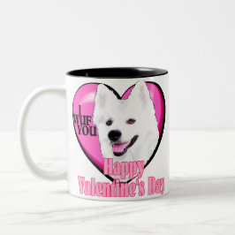 Caneca De Café Em Dois Tons Cão Esquimó Americano Dia dos Namorados