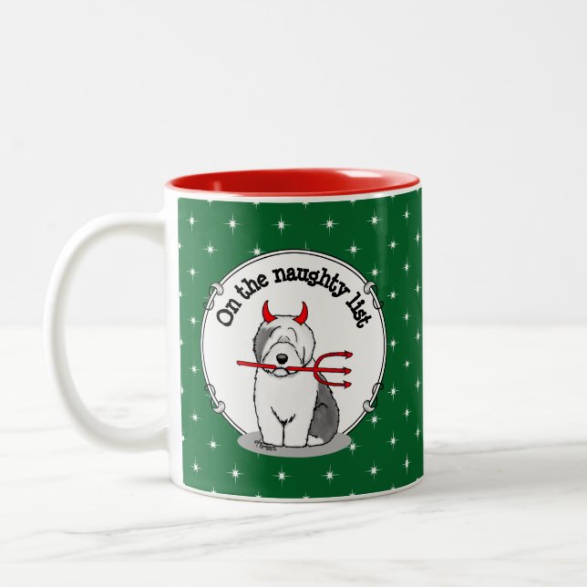 Caneca De Café Em Dois Tons Cão-Grande-Velho (Cinza 1) (Esquerda)