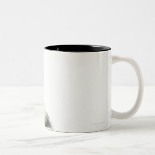 Caneca De Café Em Dois Tons Cão no branco 104