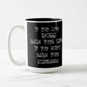 Caneca De Café Em Dois Tons Cão Sopro Humor Bicarbono
