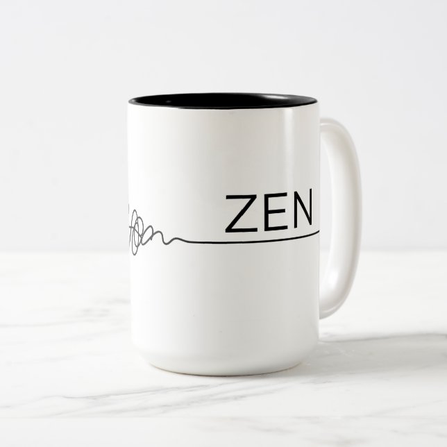 Caneca De Café Em Dois Tons Caos Abrangente à Paz (Frente Esquerda)