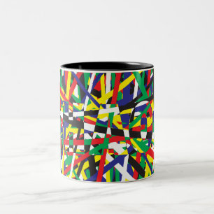 Caneca De Café Em Dois Tons Caos, em Primarias