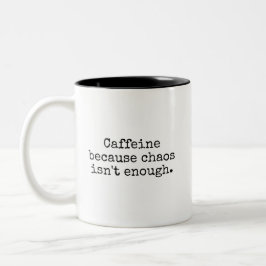 Caneca De Café Em Dois Tons Caos Mais Café Caneca Divertida