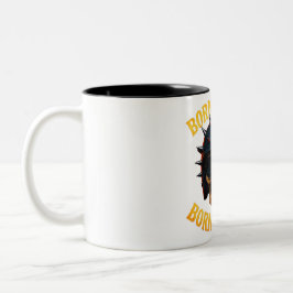 Caneca De Café Em Dois Tons Capacete de Caveira Flamejante Nascido para Pilota