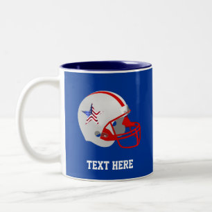 Caneca De Café Em Dois Tons Capacete de Futebol Americano em Azul