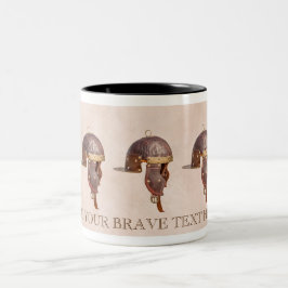 Caneca De Café Em Dois Tons Capacete romano antigo