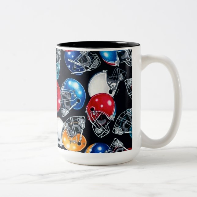 Caneca De Café Em Dois Tons Capacetes de futebol francês (Direita)