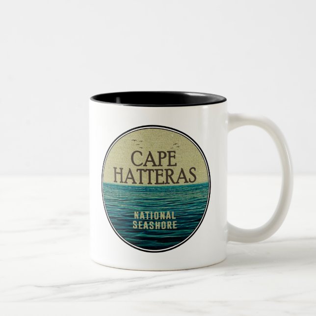 Caneca De Café Em Dois Tons Capeteiros Hatteras - Aves do Oceano Costeiro Naci (Direita)