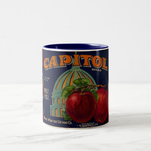 Caneca De Café Em Dois Tons Capital Apple Label Sacramento