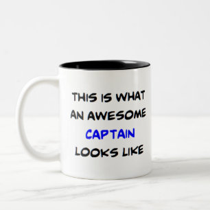 Caneca De Café Em Dois Tons Capitão4, incrível