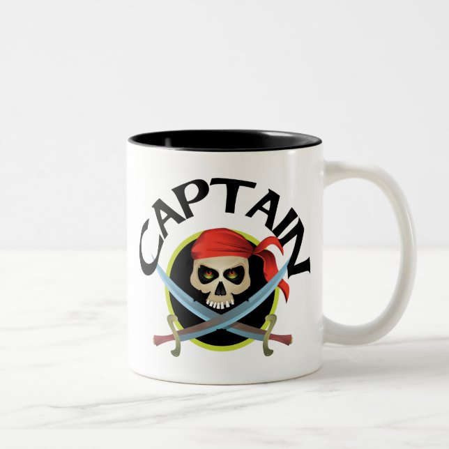 Caneca De Café Em Dois Tons capitão 3D (Direita)