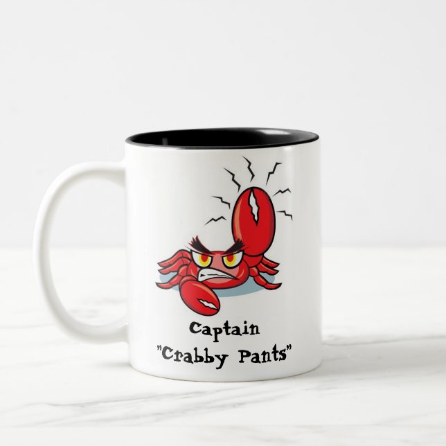 Caneca De Café Em Dois Tons Capitão Crabby Calça (Esquerda)