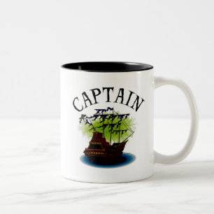 Caneca De Café Em Dois Tons Capitão do pirata