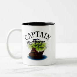 Caneca De Café Em Dois Tons Capitão do pirata