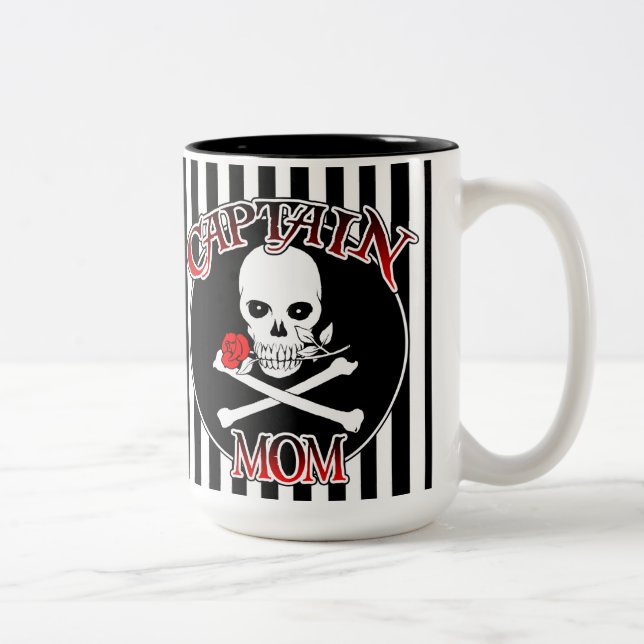Caneca De Café Em Dois Tons Capitão Mãe Mug (Direita)