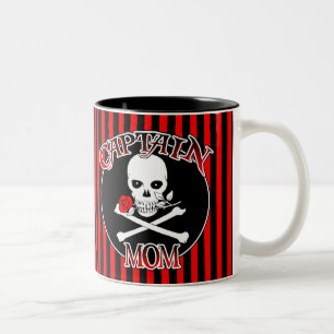 Caneca De Café Em Dois Tons Capitão Mãe Mug