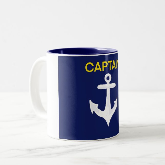 Caneca De Café Em Dois Tons Capitão Mug (Frente Esquerda)
