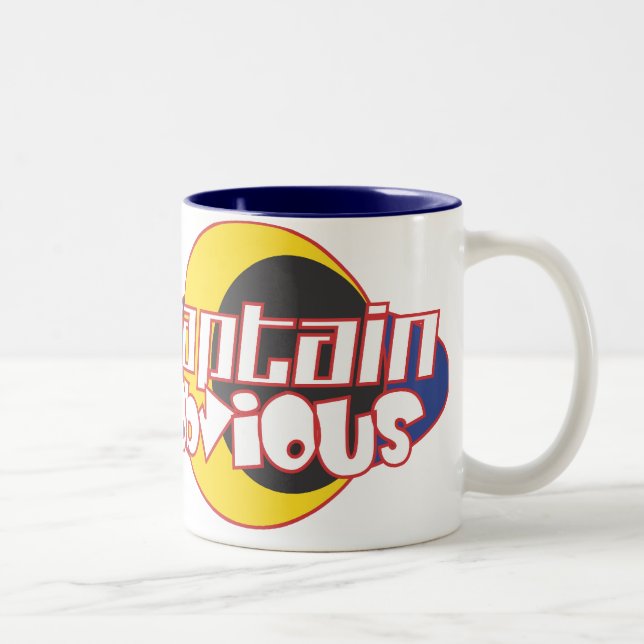 Caneca De Café Em Dois Tons Capitão Óbvio (Direita)