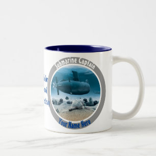 Caneca De Café Em Dois Tons Capitão Submarino