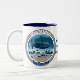 Caneca De Café Em Dois Tons Capitão Submarino