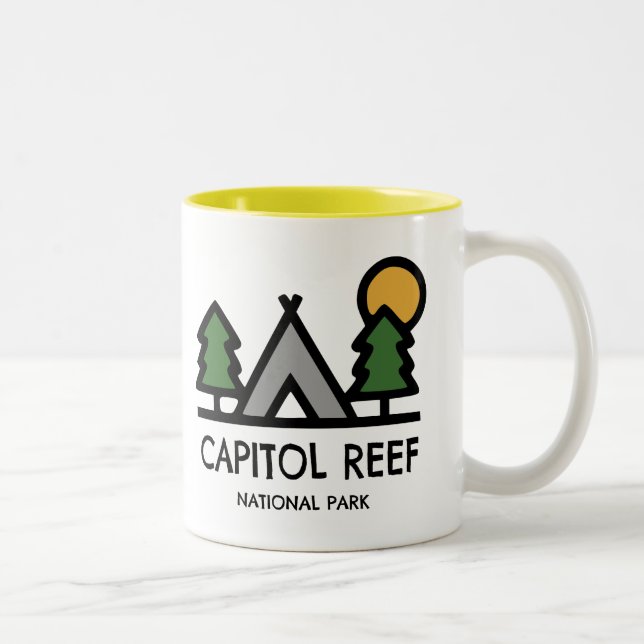 Caneca De Café Em Dois Tons Capitol Reef National Park (Direita)