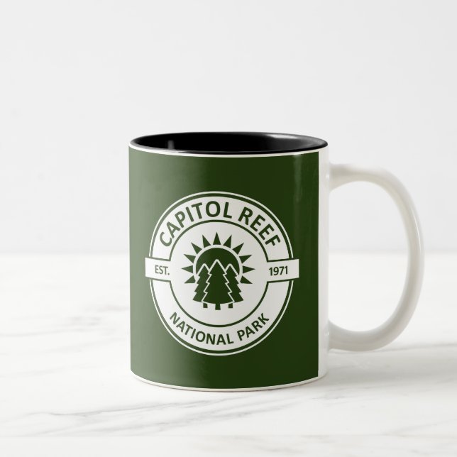 Caneca De Café Em Dois Tons Capitol Reef National Park (Direita)
