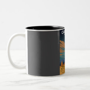 Caneca De Café Em Dois Tons Capitol Reef National Park em Night Vintage Minima