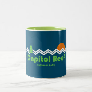 Caneca De Café Em Dois Tons Capitol Reef National Park Retro